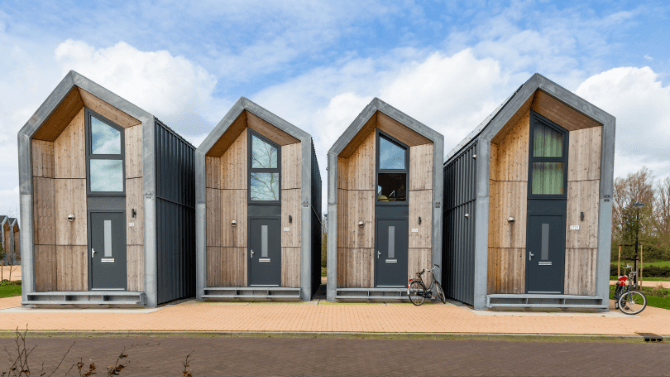 Four tiny homes