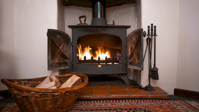 wood-burning stove