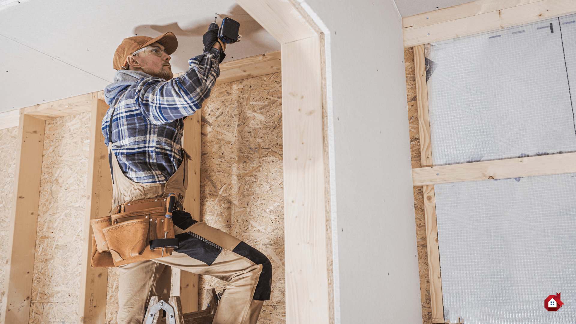 contractor fixing gypsum board&nbsp;