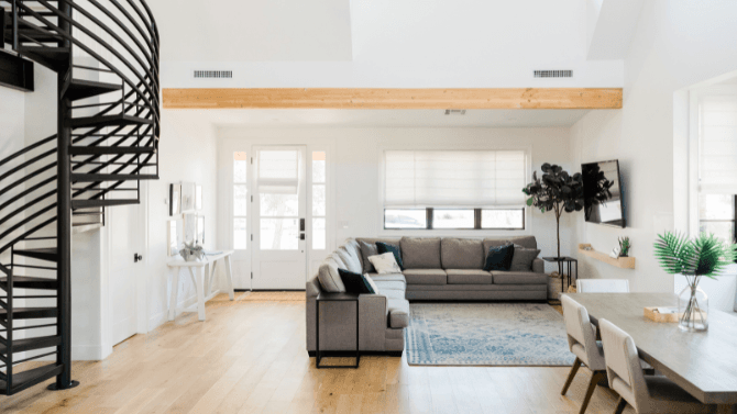 simple living room white&nbsp;