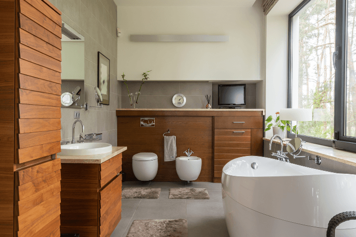 wooden bathroom design