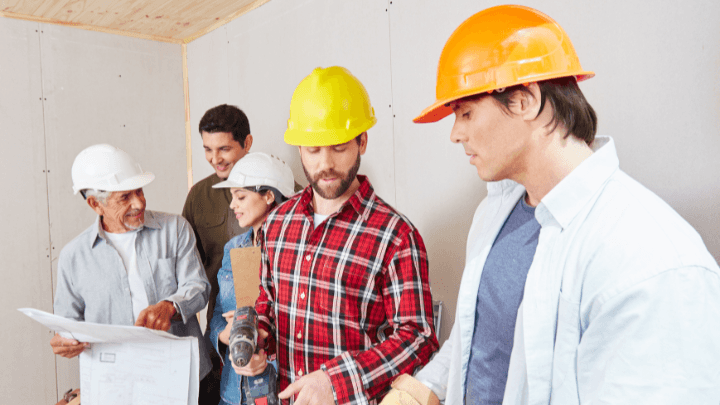 Employee on construction house&nbsp;