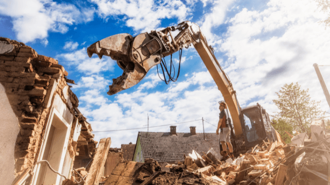 Démolition d'une maison