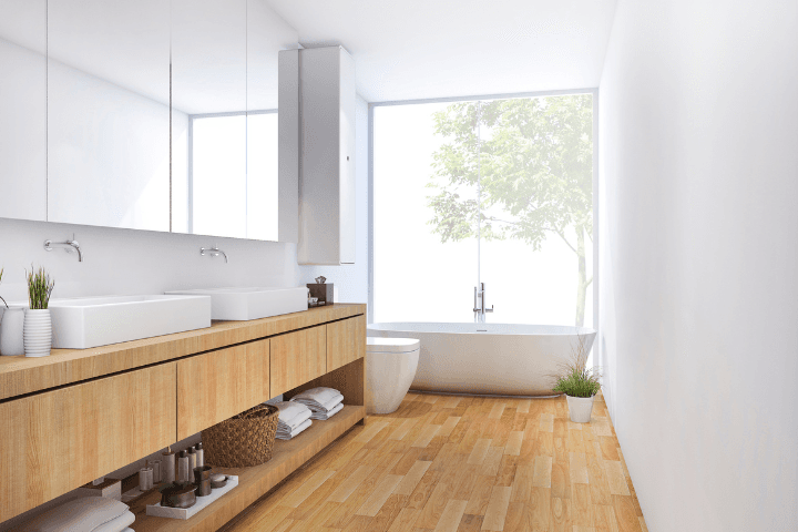 wooden bathroom design