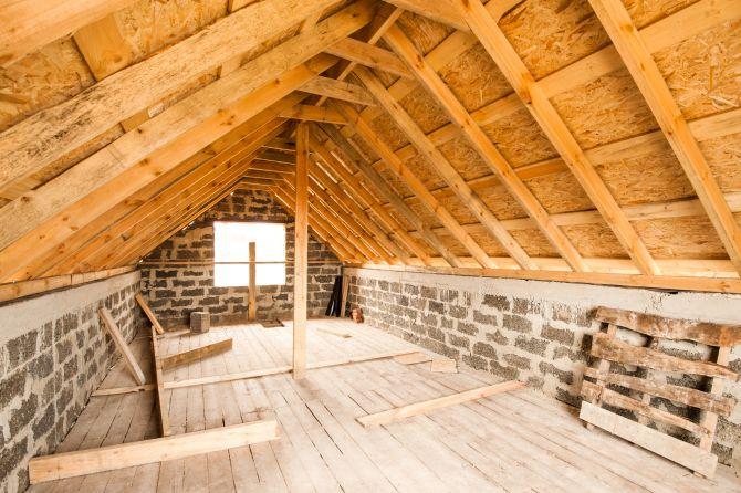 Inside part of a roof