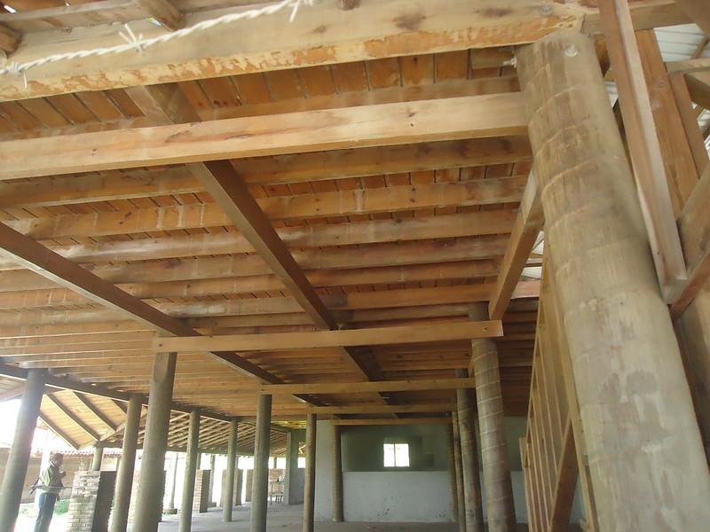 Wood frame related to managing construction waste