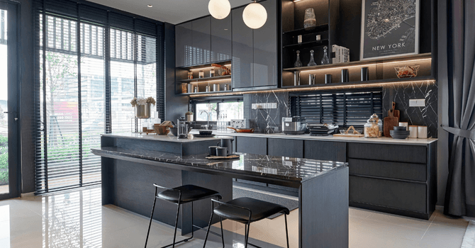 modern industrial kitchen