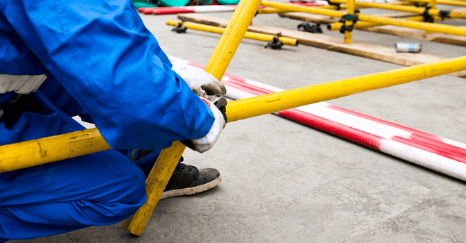 assembling scaffolding