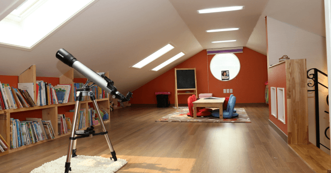 attic kids' playroom