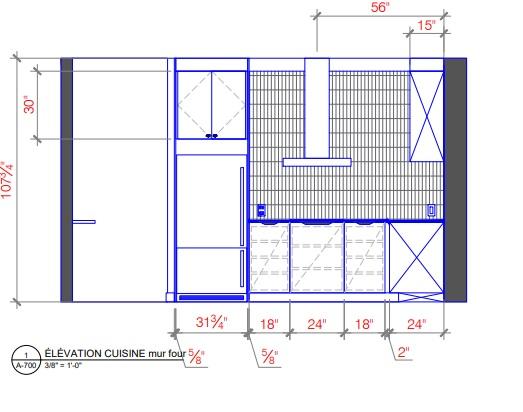 Kitchen elevation plan from Vivre Autrement