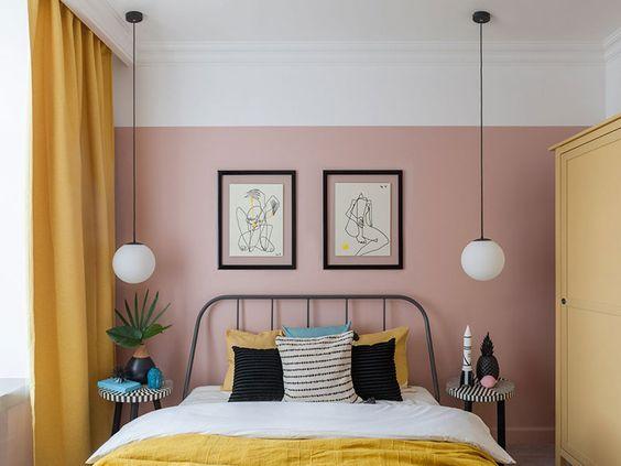 yellow guest bedroom