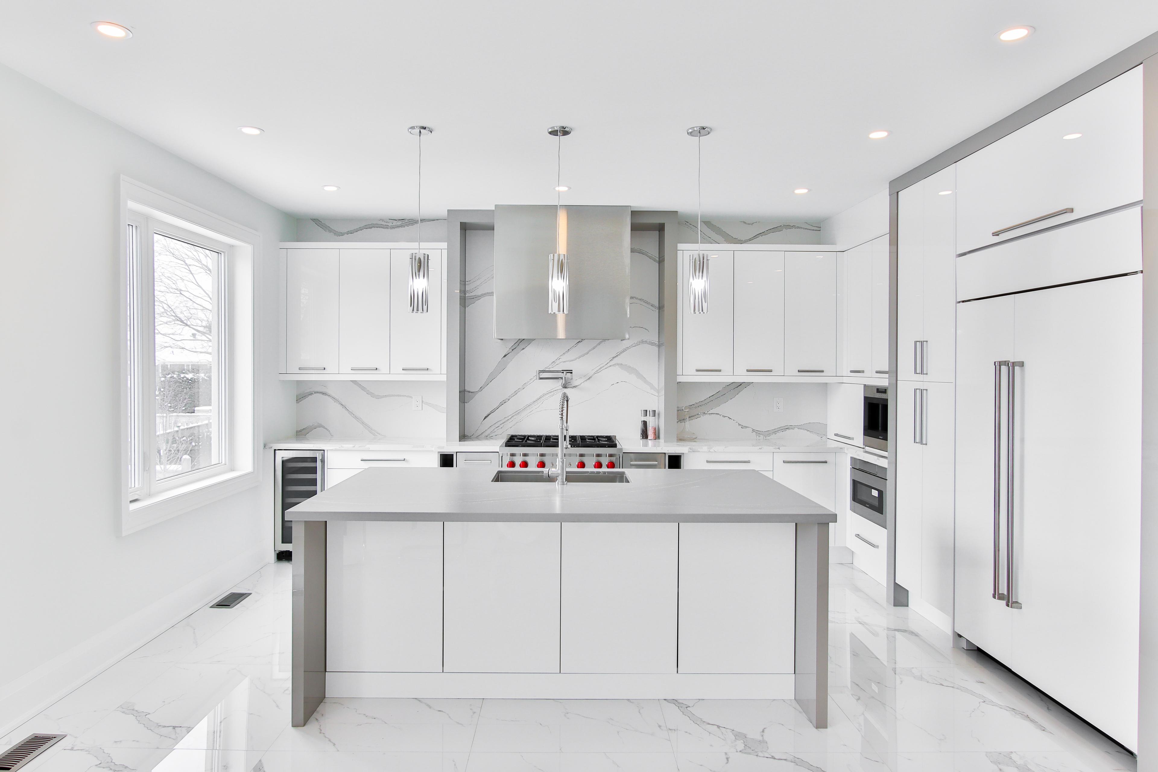 Wooden floor in a kitchen